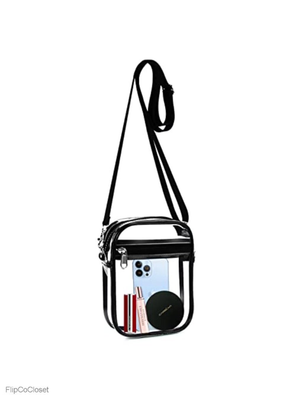 Clear Crossbody Purse Stadium Approved PVC Waterproof See Through Bag